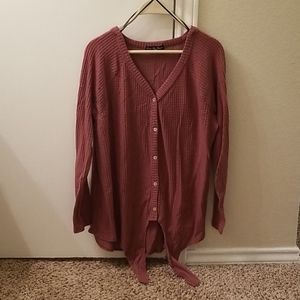 Front-tie Light Sweater